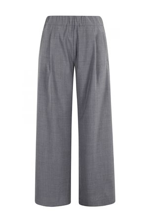 Wide-leg trousers in grey wool twill SEMI COUTURE | Y5WI36X920